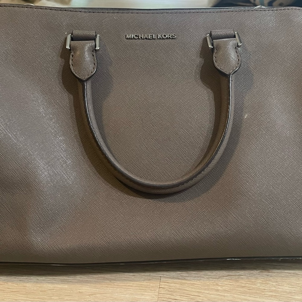 Michael Kors Taupe Leather Tote